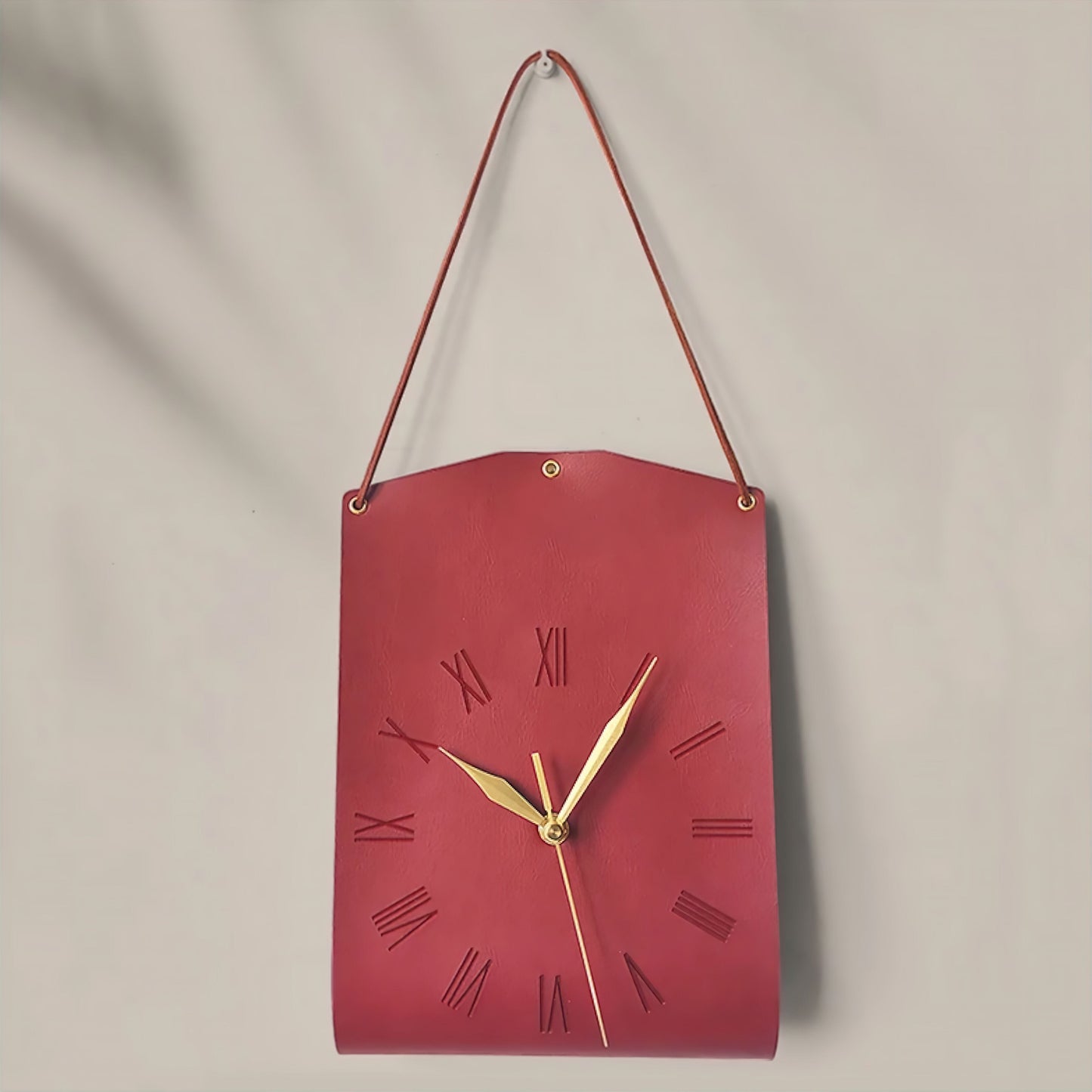 Leather Look Wall Clock
