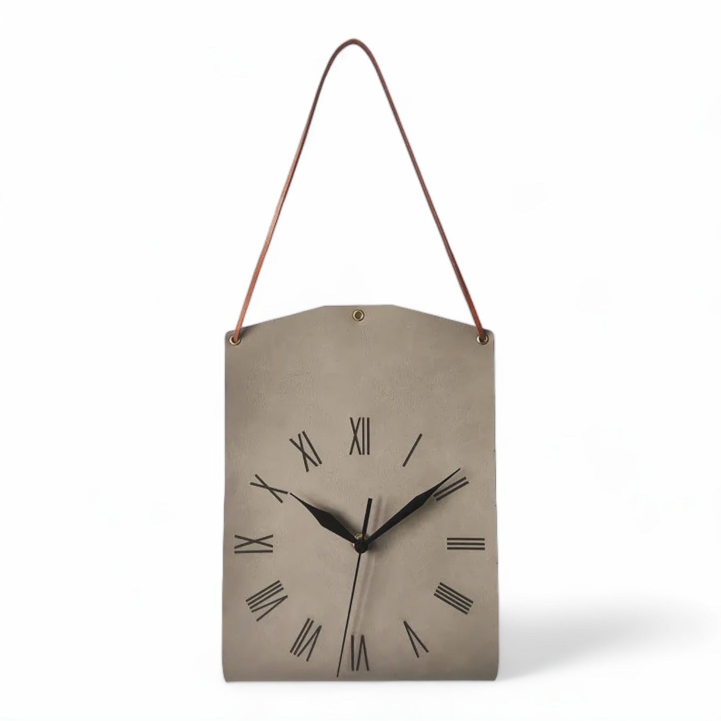 Leather Look Wall Clock