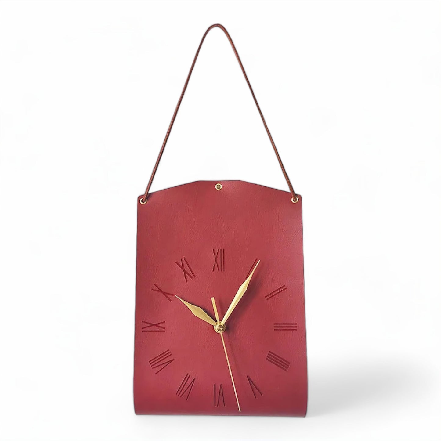 Leather Look Wall Clock