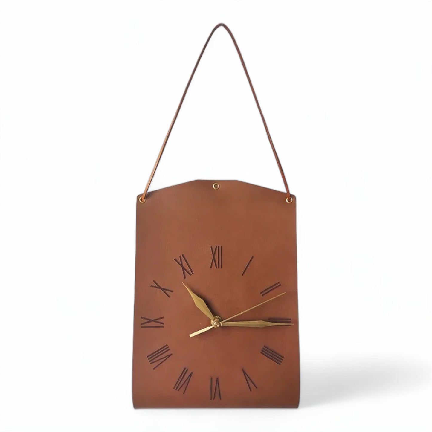 Leather Look Wall Clock