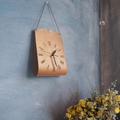 Leather Look Wall Clock