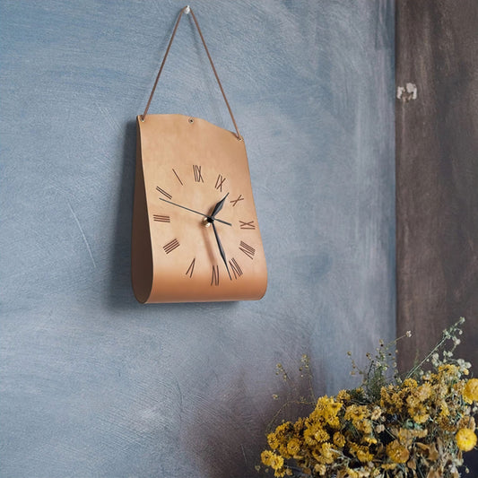 Leather Look Wall Clock