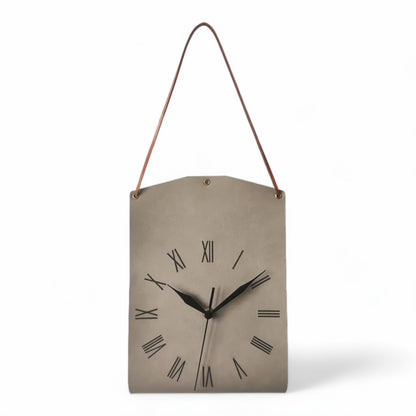Leather Look Wall Clock